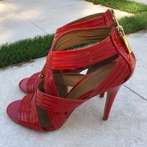 Tory Burch Red Strappy Heels